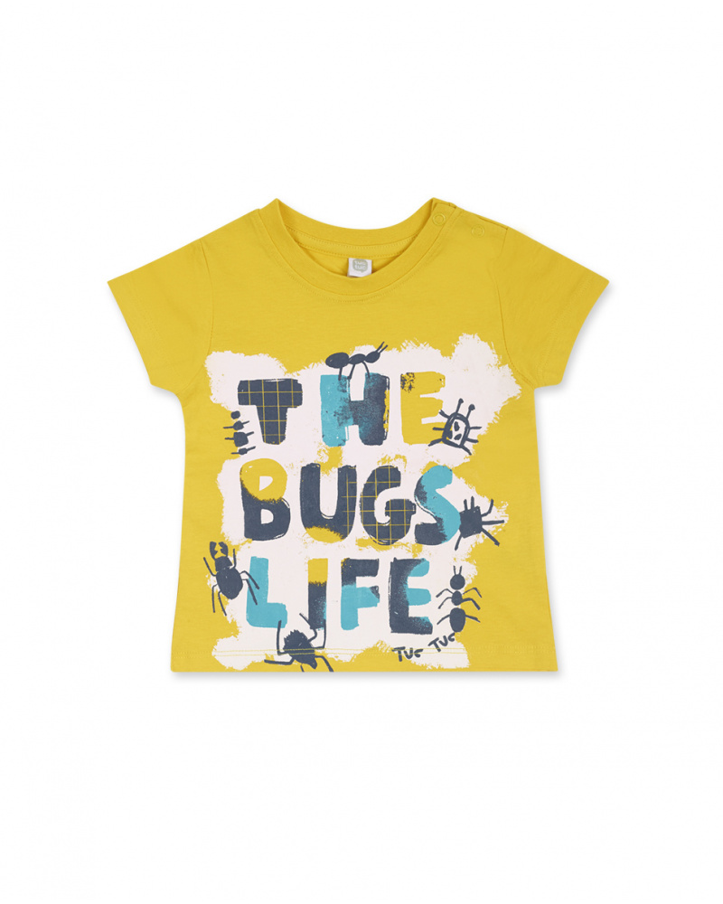 T-shirt jaune en maille pour garçon Tiny Critters