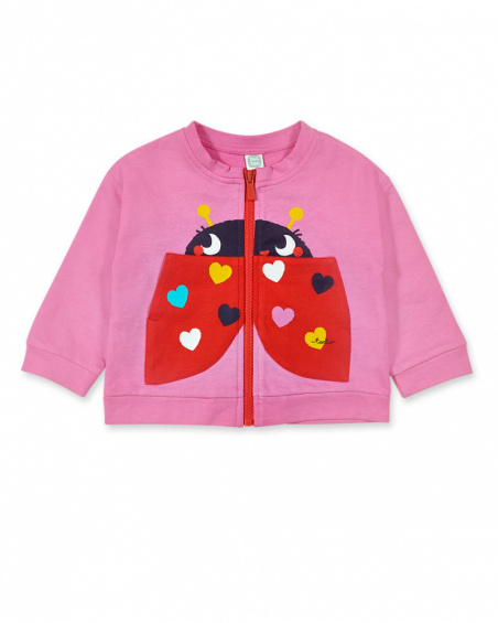 Doudoune rose en peluche pour fille Tiny Critters Doudoune rose en peluche pour fille Tiny Critters