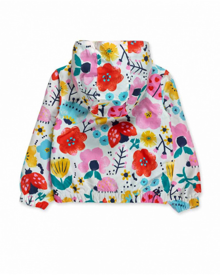 Coupe-vent imprimé blanc fille Tiny Critters Coupe-vent imprimé blanc fille Tiny Critters