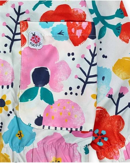 Coupe-vent imprimé blanc fille Tiny Critters Coupe-vent imprimé blanc fille Tiny Critters