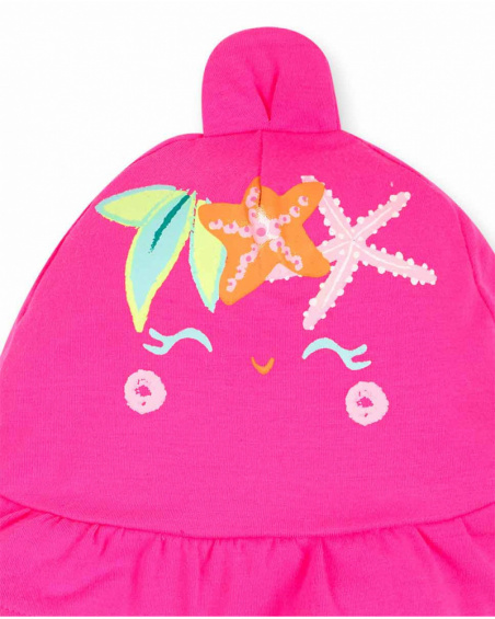 Bonnet en tricot fuchsia pour fille Seashell Bonnet en tricot fuchsia pour fille Seashell