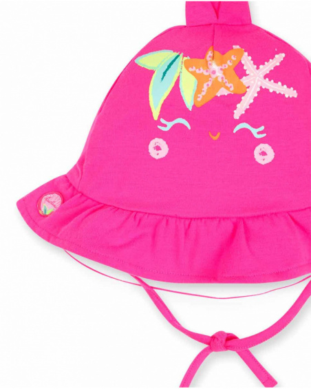 Bonnet en tricot fuchsia pour fille Seashell Bonnet en tricot fuchsia pour fille Seashell