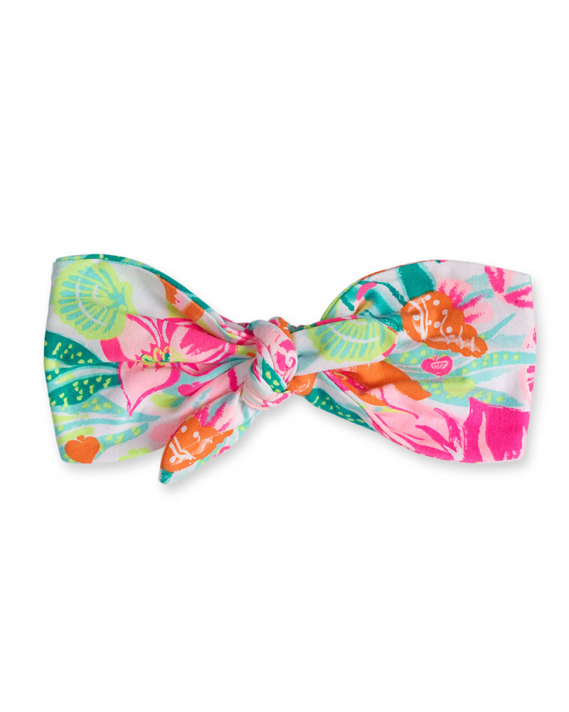 Bandeau tricot imprimé coquillages fille