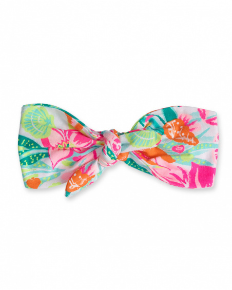 Bandeau tricot imprimé coquillages fille Bandeau tricot imprimé coquillages fille