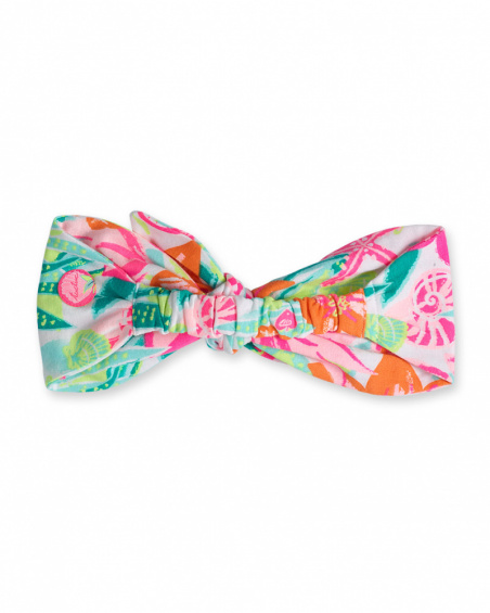 Bandeau tricot imprimé coquillages fille Bandeau tricot imprimé coquillages fille