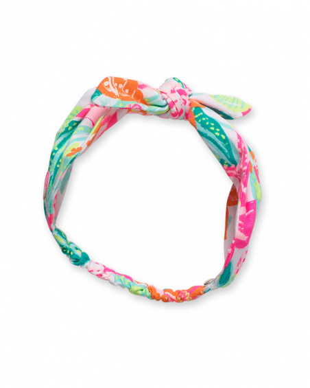 Bandeau tricot imprimé coquillages fille Bandeau tricot imprimé coquillages fille