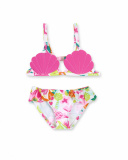 Bikini fille imprimé coquillages Bikini fille imprimé coquillages