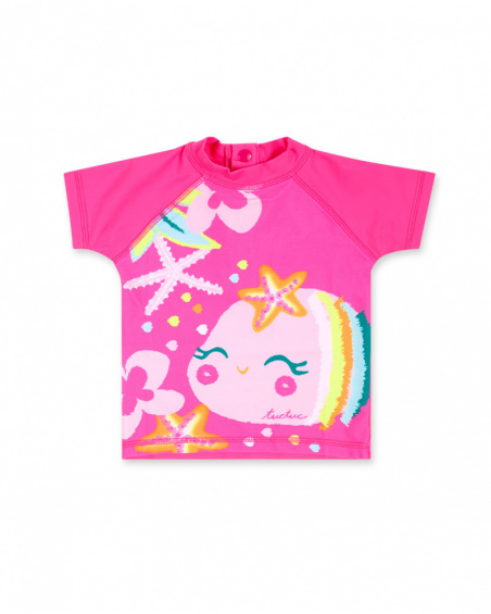 Maillot de bain fille coquillage fuchsia Maillot de bain fille coquillage fuchsia