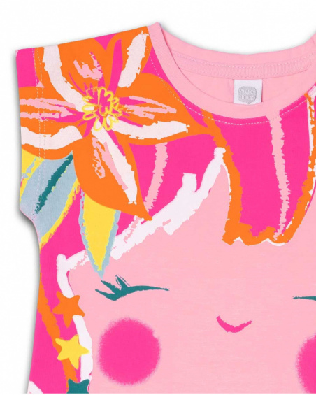 Ensemble tricot 3 pièces fille coquillage fuchsia Ensemble tricot 3 pièces fille coquillage fuchsia