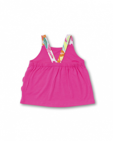 T-shirt en maille rose pour fille Seashell T-shirt en maille rose pour fille Seashell