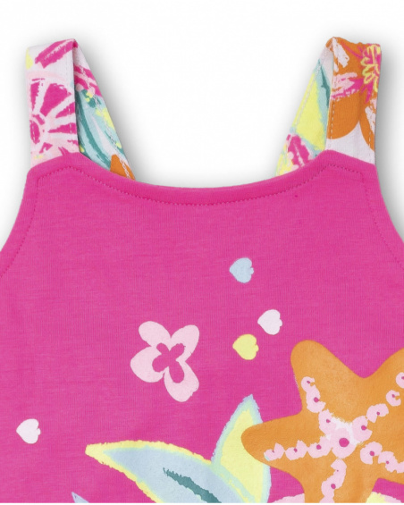 T-shirt en maille rose pour fille Seashell T-shirt en maille rose pour fille Seashell