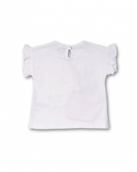 T-shirt blanc en maille pour fille Seashell