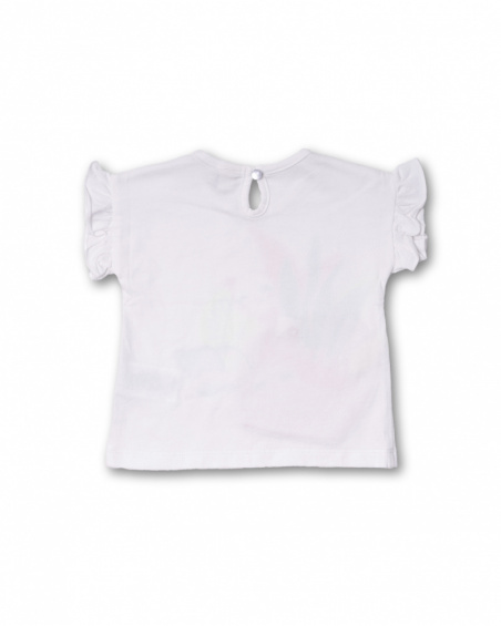 T-shirt blanc en maille pour fille Seashell T-shirt blanc en maille pour fille Seashell