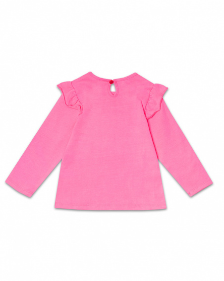 T-shirt long en maille fuchsia pour fille Seashell T-shirt long en maille fuchsia pour fille Seashell