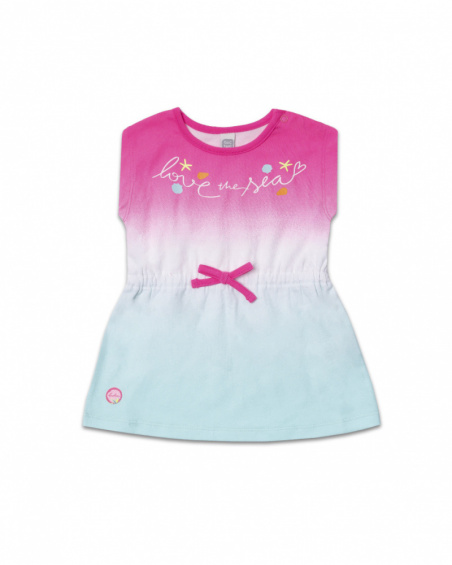 Robe en maille tie and dye fille coquillage Robe en maille tie and dye fille coquillage