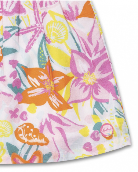 Robe popeline imprimée fille Coquillage Robe popeline imprimée fille Coquillage