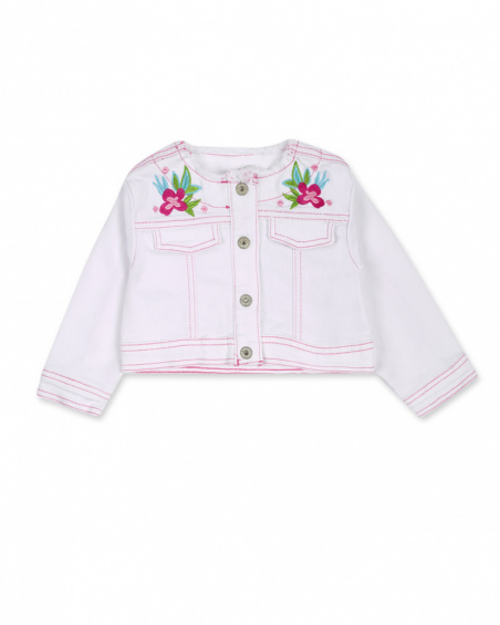 Veste en jean blanche fille Seashell Veste en jean blanche fille Seashell