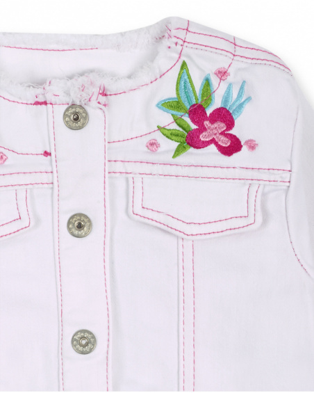 Veste en jean blanche fille Seashell Veste en jean blanche fille Seashell