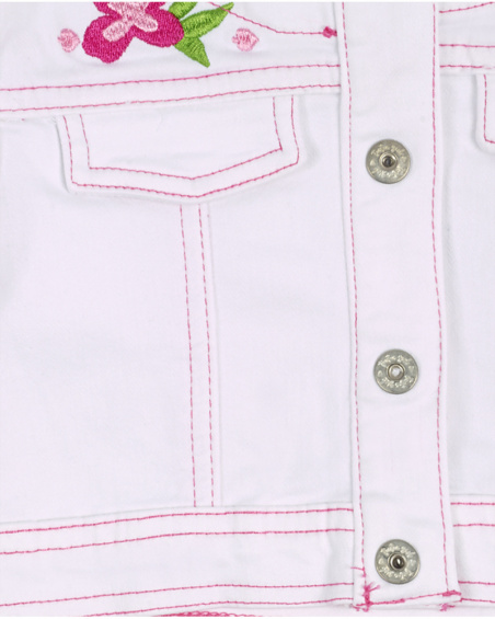 Veste en jean blanche fille Seashell Veste en jean blanche fille Seashell