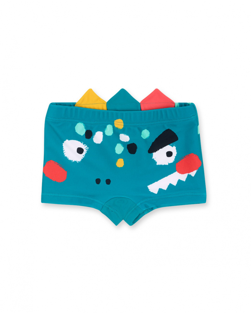 Maillot de bain boxer vert pour garçon Juicy