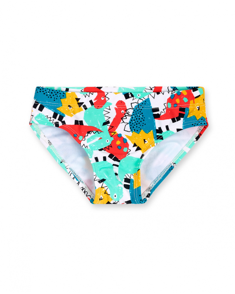 Maillot de bain slip blanc garçon Juicy