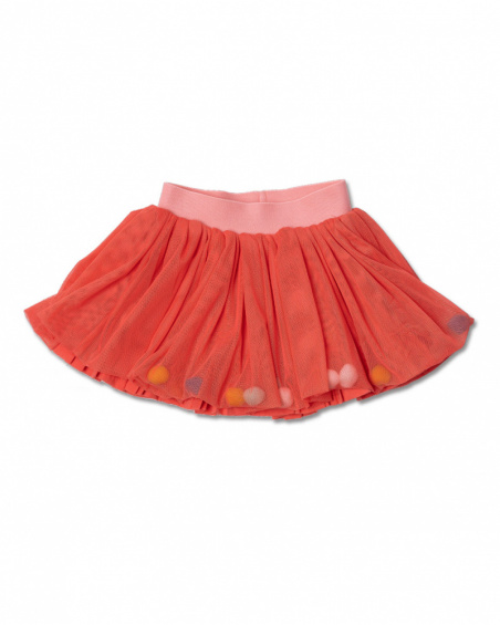 Jupe crêpe et popeline rouge pour fille Juicy Jupe crêpe et popeline rouge pour fille Juicy