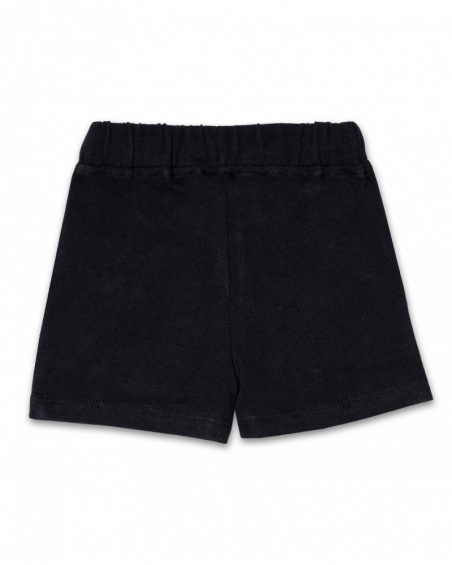Bermuda en maille noire pour garçon Juicy Bermuda en maille noire pour garçon Juicy
