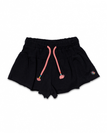 Short en maille noir fille Juicy Short en maille noir fille Juicy
