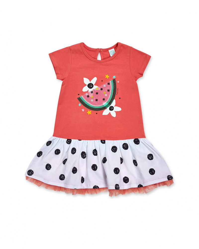 Robe en maille rouge pour fille Juicy
