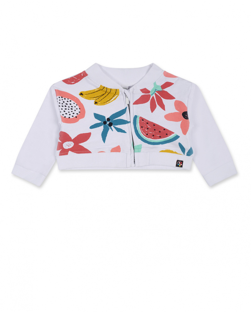 Veste polaire blanche fille Juicy