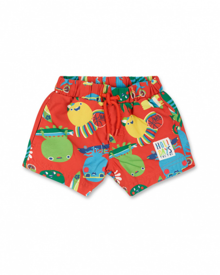 Short de bain rouge garçon Holidays Short de bain rouge garçon Holidays