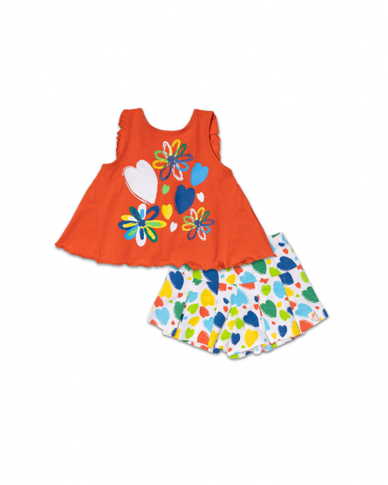Ensemble tricoté rouge pour fille Holidays