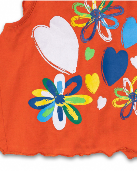 T-shirt en maille rouge pour fille Holidays T-shirt en maille rouge pour fille Holidays