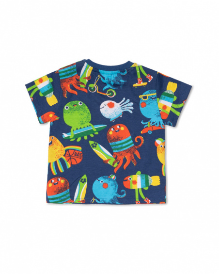 T-shirt en maille bleu pour garçon Holidays T-shirt en maille bleu pour garçon Holidays