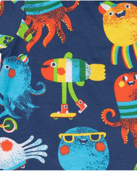 T-shirt en maille bleu pour garçon Holidays T-shirt en maille bleu pour garçon Holidays