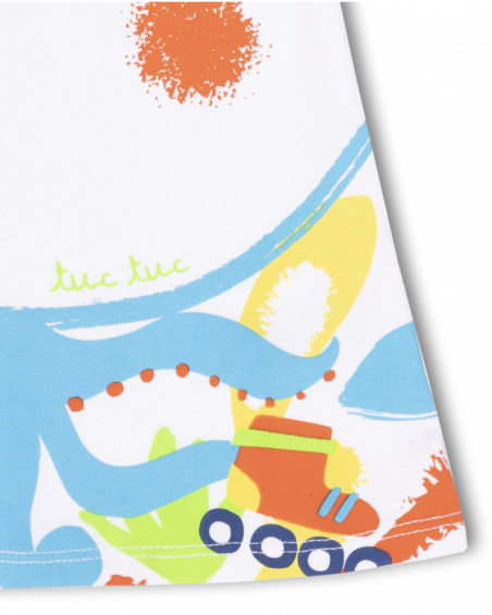 Robe en maille imprimée blanche pour fille Holidays Robe en maille imprimée blanche pour fille Holidays