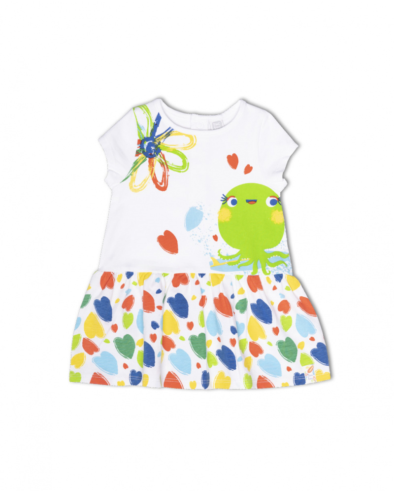 Robe en maille blanche pour fille Holidays