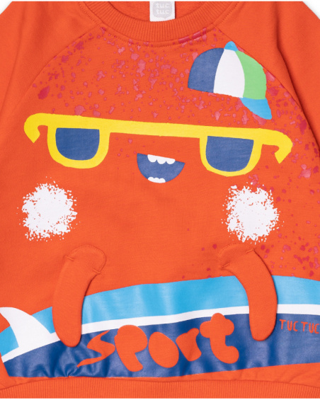 Sweat molleton rouge garçon Holidays Sweat molleton rouge garçon Holidays