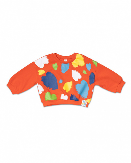 Sweat molleton rouge fille Holidays Sweat molleton rouge fille Holidays