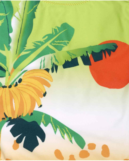 Maillot de bain fille vert orange Tropic Feelings Maillot de bain fille vert orange Tropic Feelings