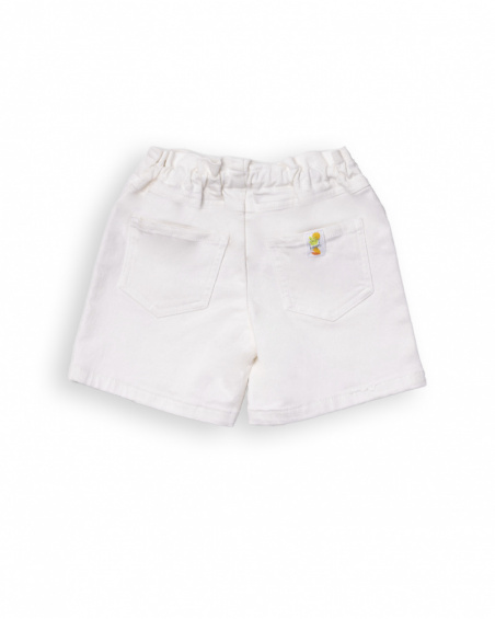 Short en jean blanc pour fille Tropic Feelings Short en jean blanc pour fille Tropic Feelings