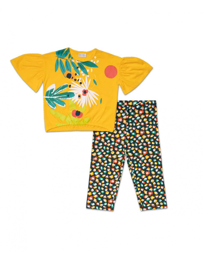 Ensemble tricot jaune fille Tropic Feelings