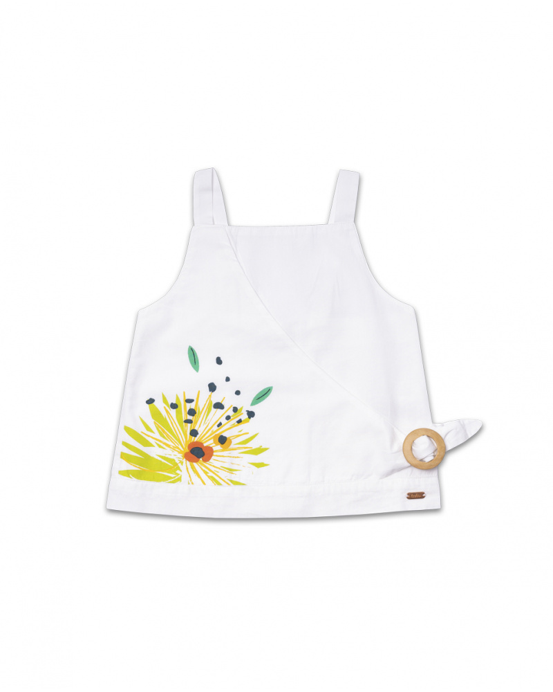 Top plat blanc pour fille Tropic Feelings