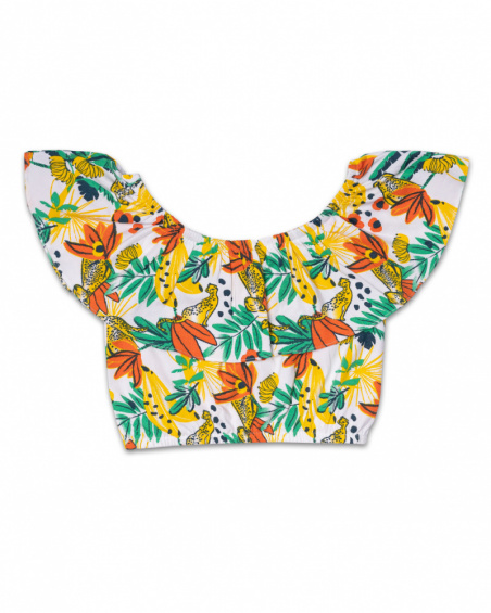 T-shirt en maille imprimé fille Tropic Feelings T-shirt en maille imprimé fille Tropic Feelings