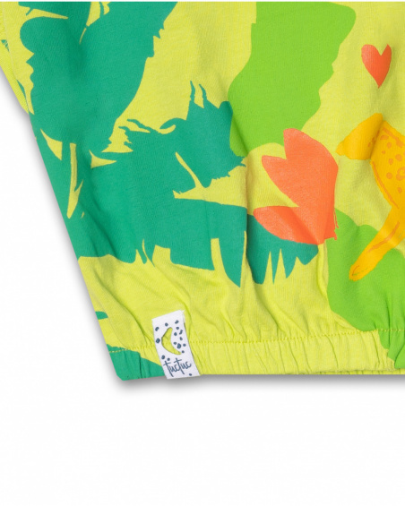 T-shirt vert en maille pour fille Tropic Feelings T-shirt vert en maille pour fille Tropic Feelings