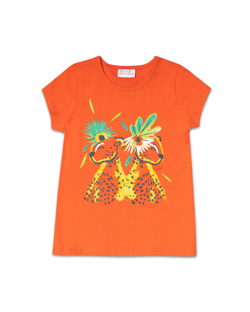 T-shirt en maille rouge pour fille Tropic Feelings