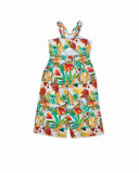 Combinaison en popeline imprimée pour fille Tropic Feelings Combinaison en popeline imprimée pour fille Tropic Feelings