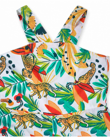 Combinaison en popeline imprimée pour fille Tropic Feelings Combinaison en popeline imprimée pour fille Tropic Feelings