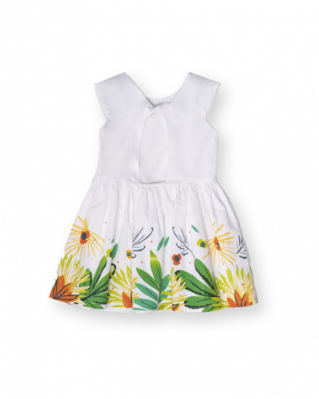 Robe en popeline blanche pour fille Tropic Feelings Robe en popeline blanche pour fille Tropic Feelings
