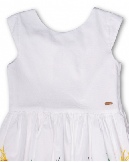 Robe en popeline blanche pour fille Tropic Feelings Robe en popeline blanche pour fille Tropic Feelings